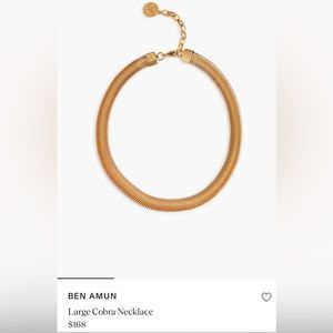 NWOT BEN AMUN Large Cobra Necklace